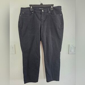 Eileen Fisher Cropped Pants Black Size 12 Organic Cotton